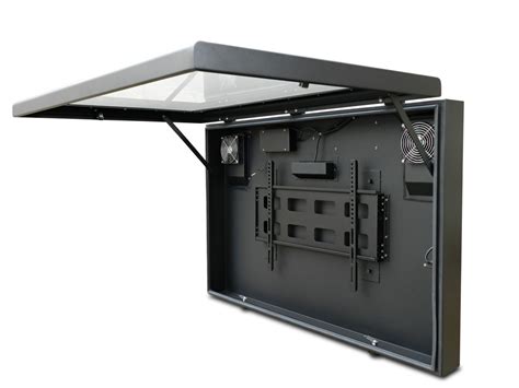 metal weatherproof tv enclosure|secure outdoor tv enclosures.